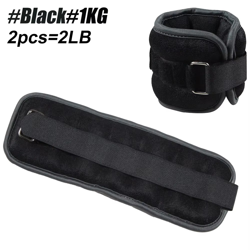 1Pair Adjustable Ankle Weights(0.5Kg/1Kg Each) - Leg & Wrist Weight Straps for Women Men,Weighted Ankle Weights Set for Workout