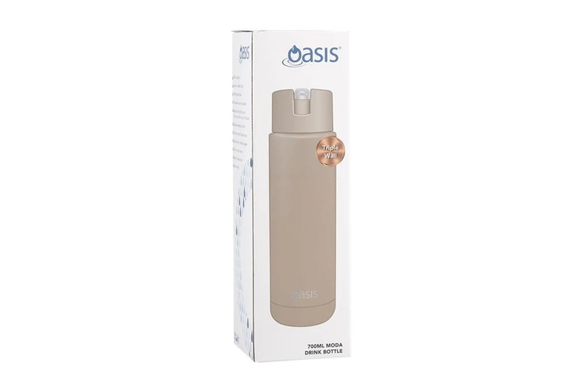 Ceramic Lined Stainless Steel Insulated Moda Drink Bottle 700Ml Latte