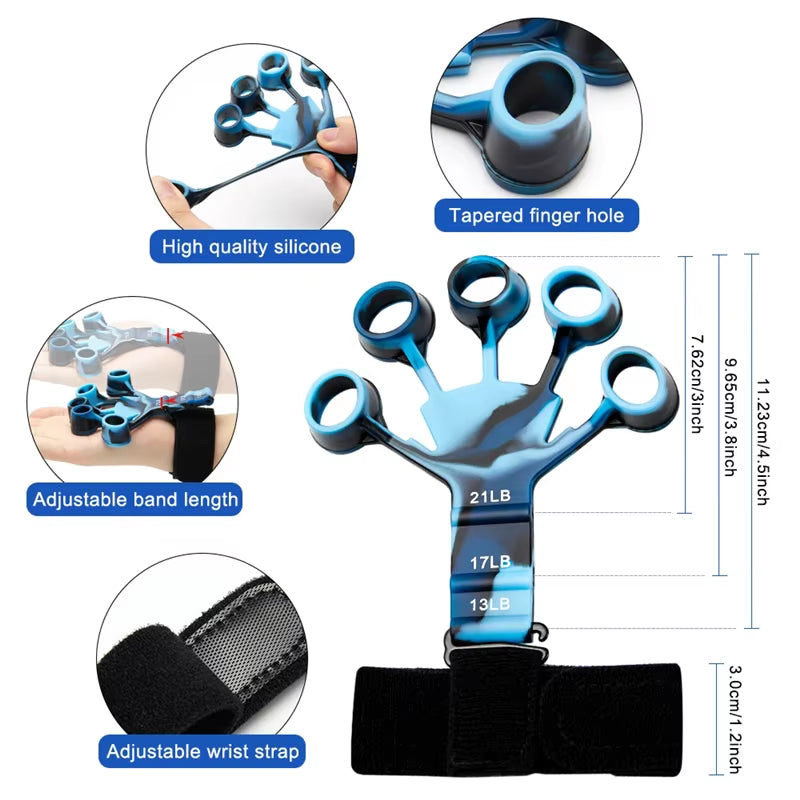 Five Finger Grip Strength Trainer Finger Stretching Trainer Boxing Grip Strength Trainer Practical Hand Enhancement Strength