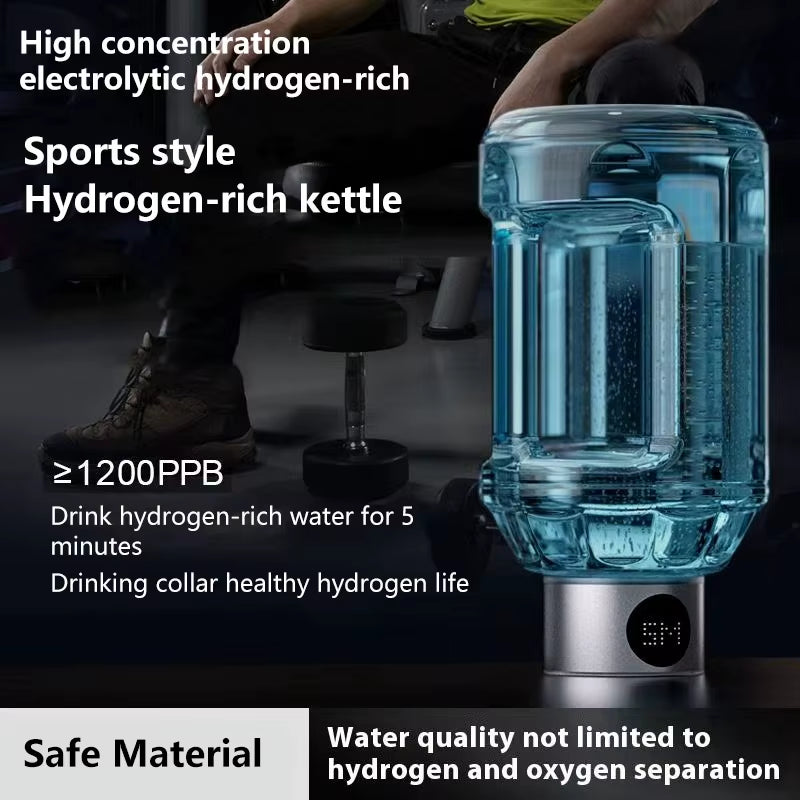 Best Hydrogen Water Generators Ionizer 1.5L Alkaline Hydrogen Water Bottle Stainless Steel Usb-Powered Portable Outdoor Use