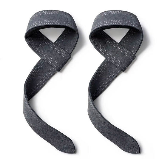 Leather Weight Lifting Wrist Straps Fitness Bodybuilding Training Gym Lifting Straps with Non Slip Cowhide Grip