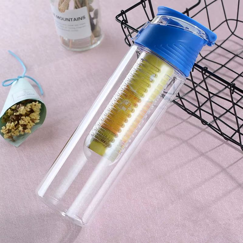 700ML Sports Lemon Juice Bottle Portable Fruit Infusing Infuser Water Bottle Camping Travel Bottles