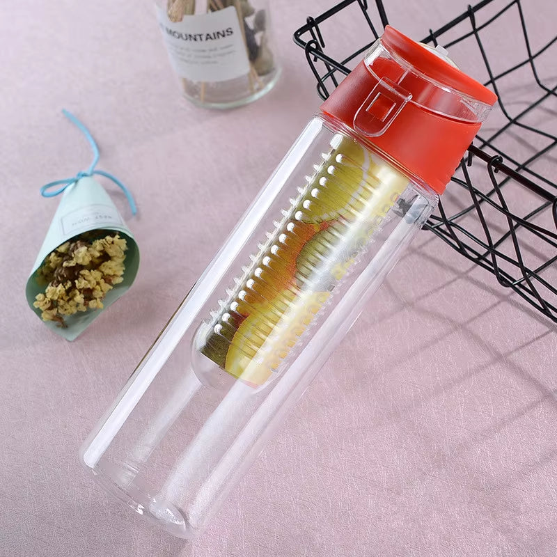 700ML Sports Lemon Juice Bottle Portable Fruit Infusing Infuser Water Bottle Camping Travel Bottles