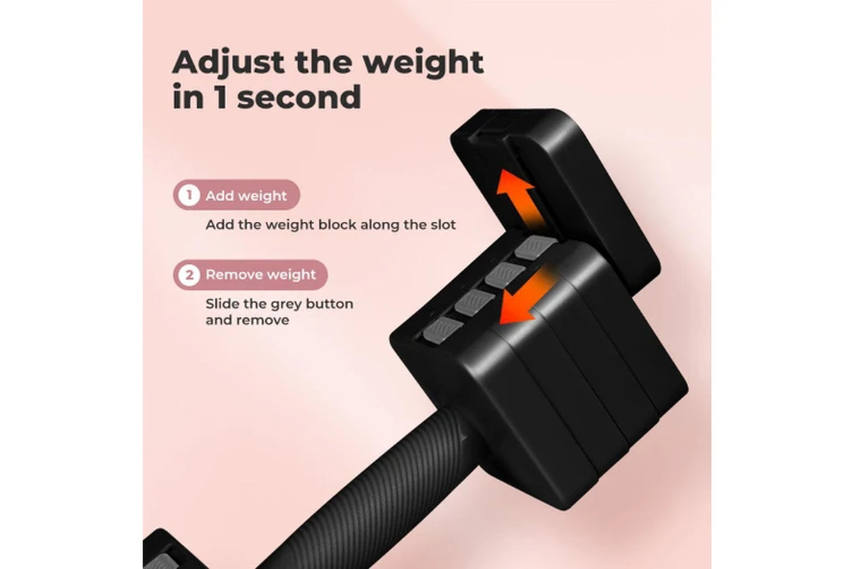 a Pair 2.8KG-10KG Adjustable Dumbbells Set Black