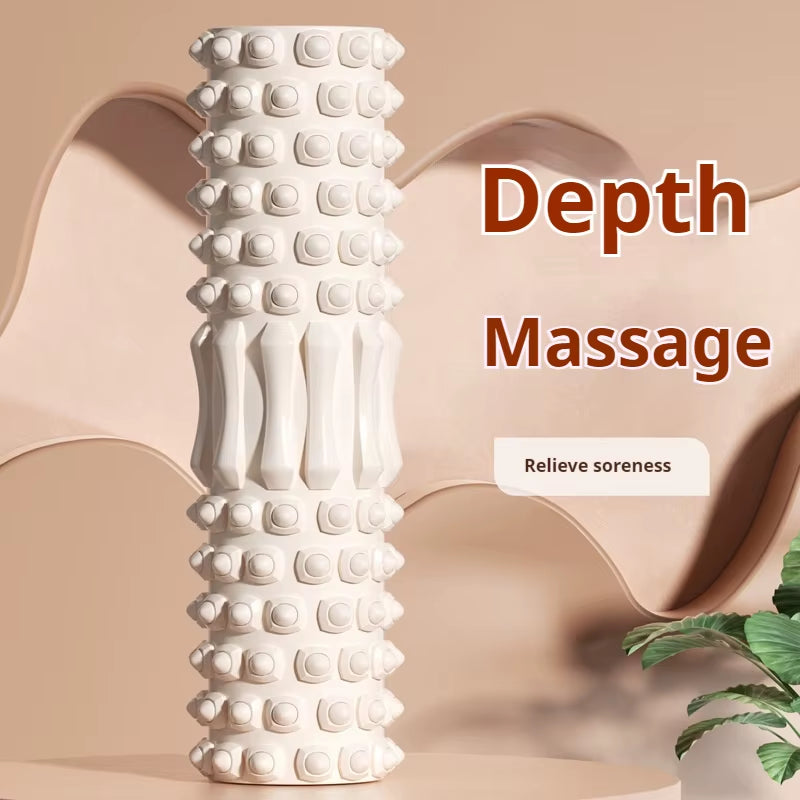 30Cm Hollow Foam Roller Dual-Sided Textured Surface Deep Tissue Massage Equipment for Pilates Home Gym