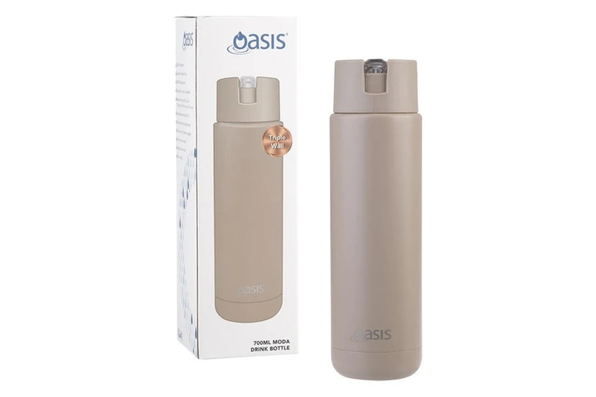 Ceramic Lined Stainless Steel Insulated Moda Drink Bottle 700Ml Latte
