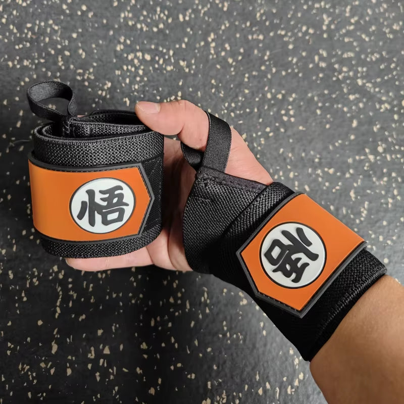 2Pcs Weightlifting Wrist Wraps Gym Fitness Wrist Support Wraps for Men & Women Strength Training Wrist Guard for Cross Deadlift