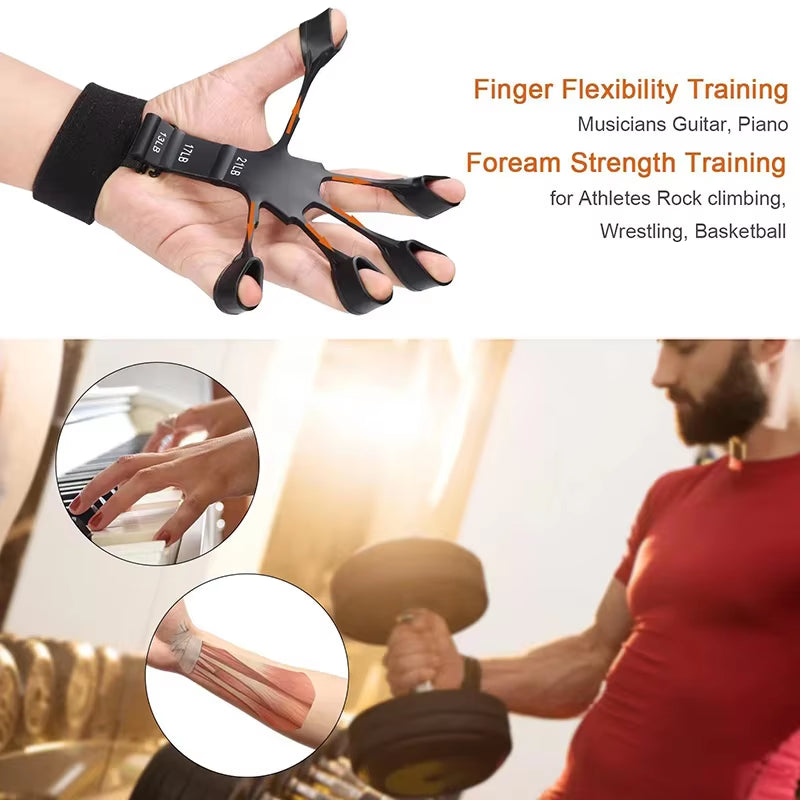 Five Finger Grip Strength Trainer Finger Stretching Trainer Boxing Grip Strength Trainer Practical Hand Enhancement Strength