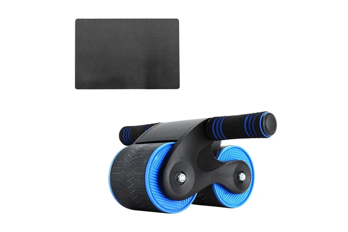Ab Roller Automatic Rebound Abdominal Wheel Home Gym Workout Blue