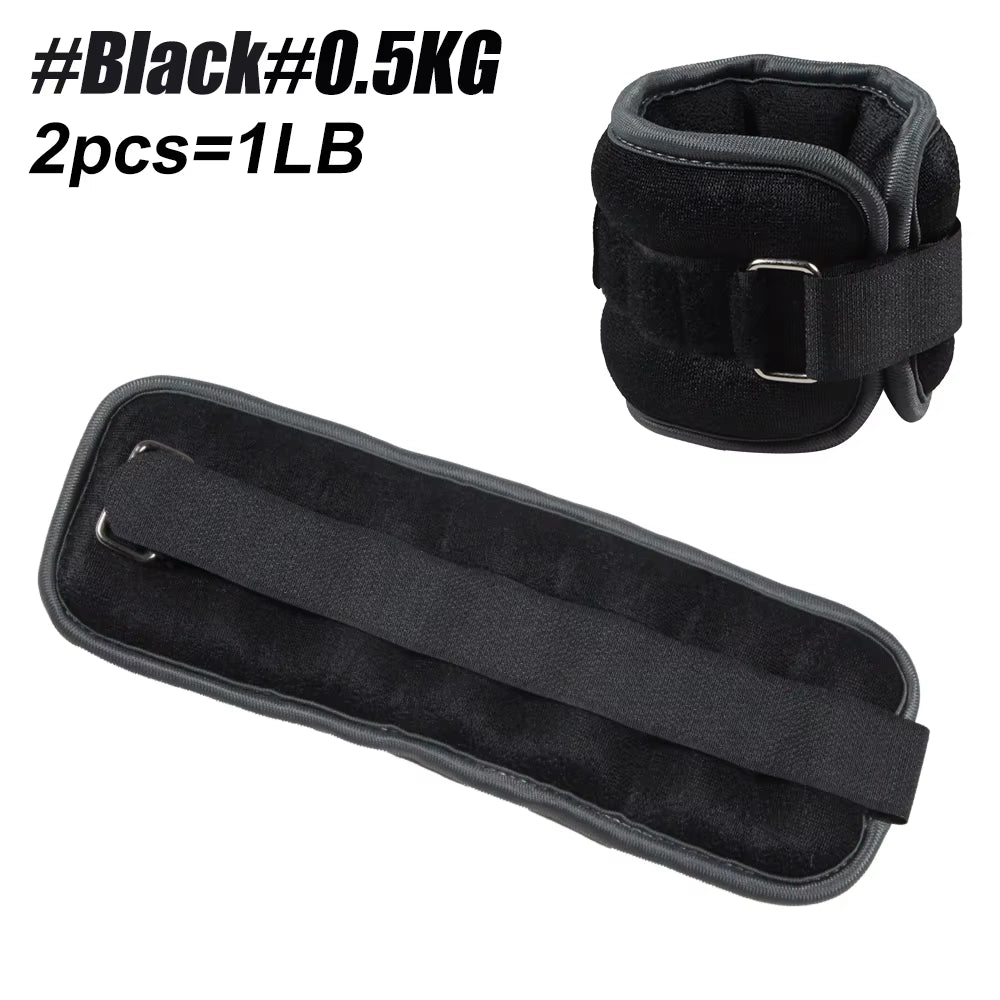 1Pair Adjustable Ankle Weights(0.5Kg/1Kg Each) - Leg & Wrist Weight Straps for Women Men,Weighted Ankle Weights Set for Workout