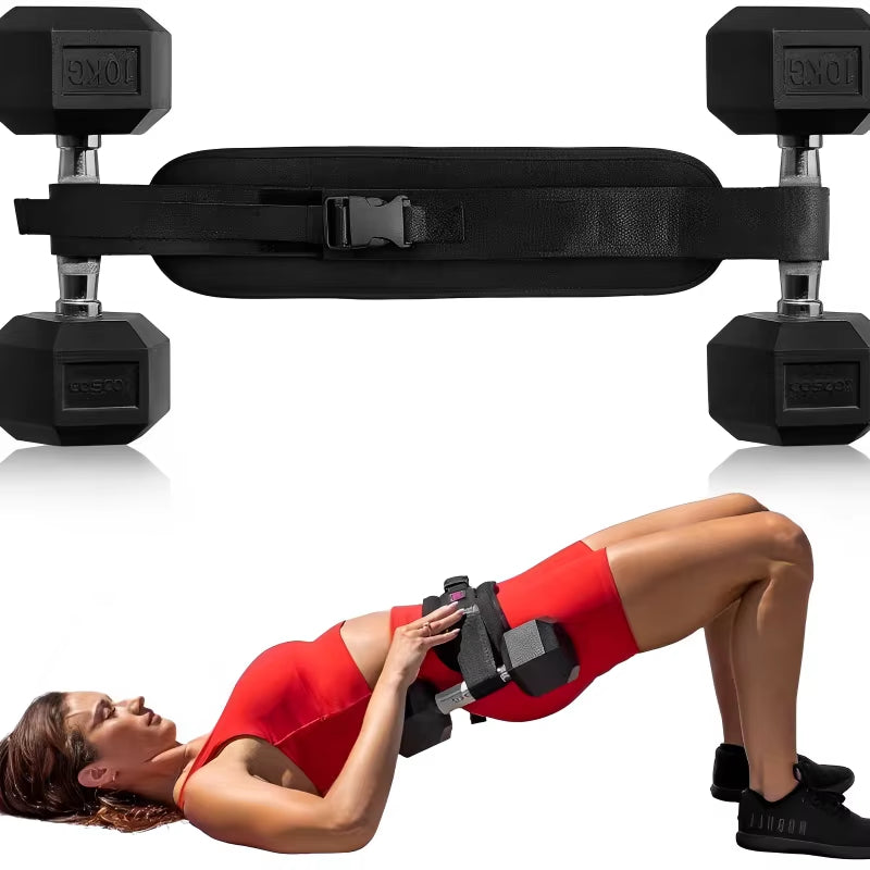 Dumbbell Exercise Belt Hip Thrust Weight-Bearing for Effective Glute Bridge Workout Waist Weight Training Kettlebells