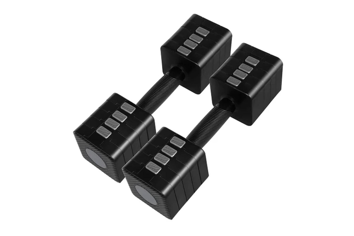 a Pair 2.8KG-10KG Adjustable Dumbbells Set Black