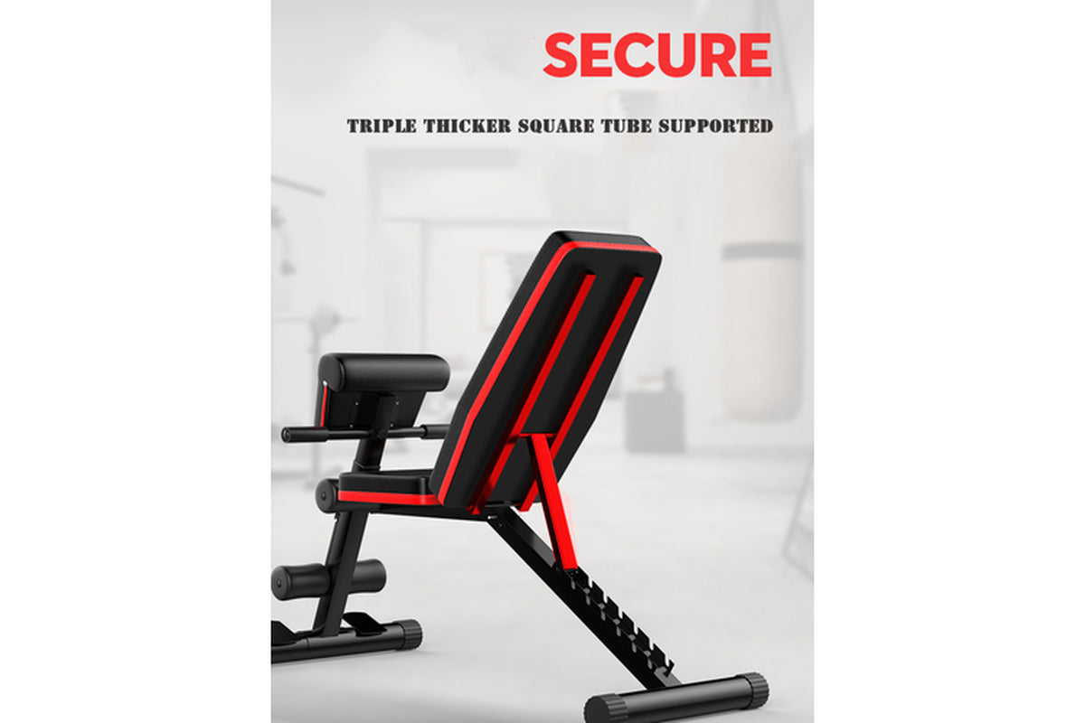 Adjustable Weight Abdominal Bench Sit-Up Back Support Fitness Flat Gym Exercise