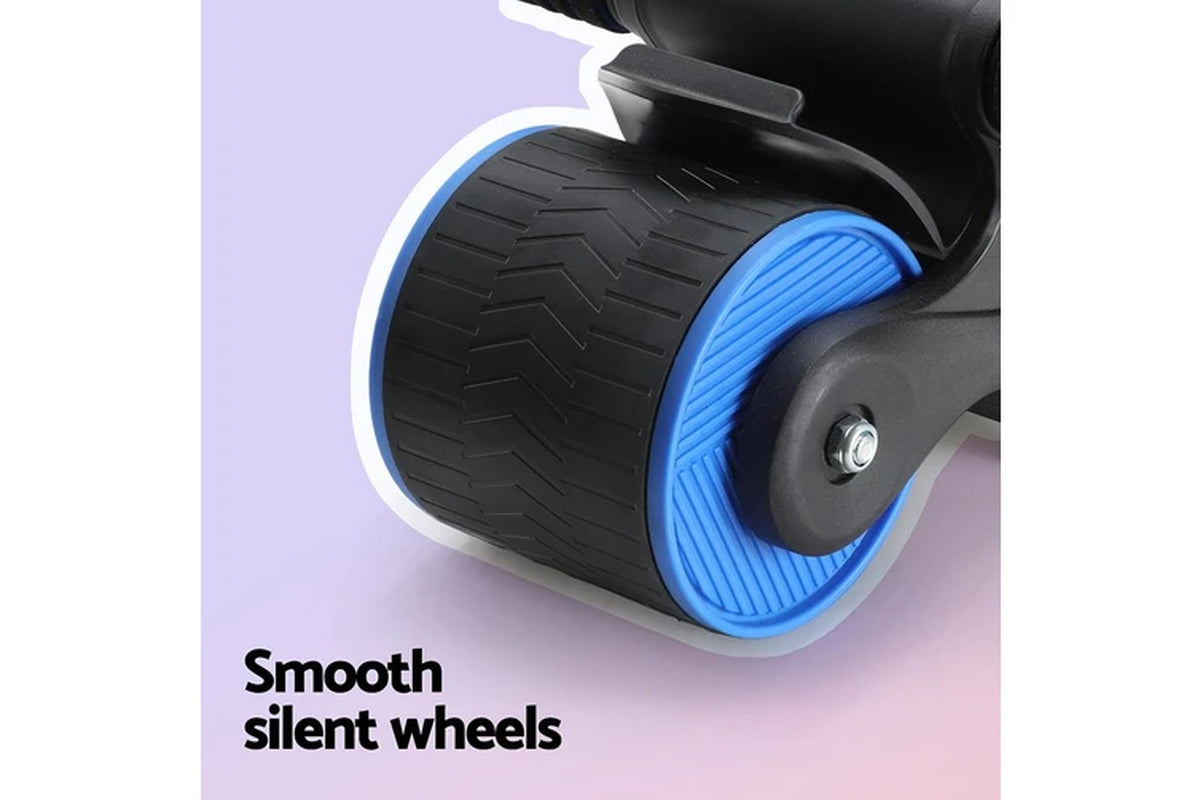 Ab Roller Automatic Rebound Abdominal Wheel Home Gym Workout Blue