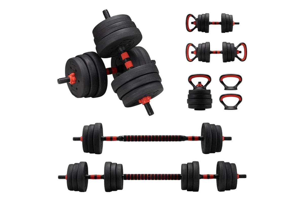 25KG Adjustable Dumbbell Barbell Set