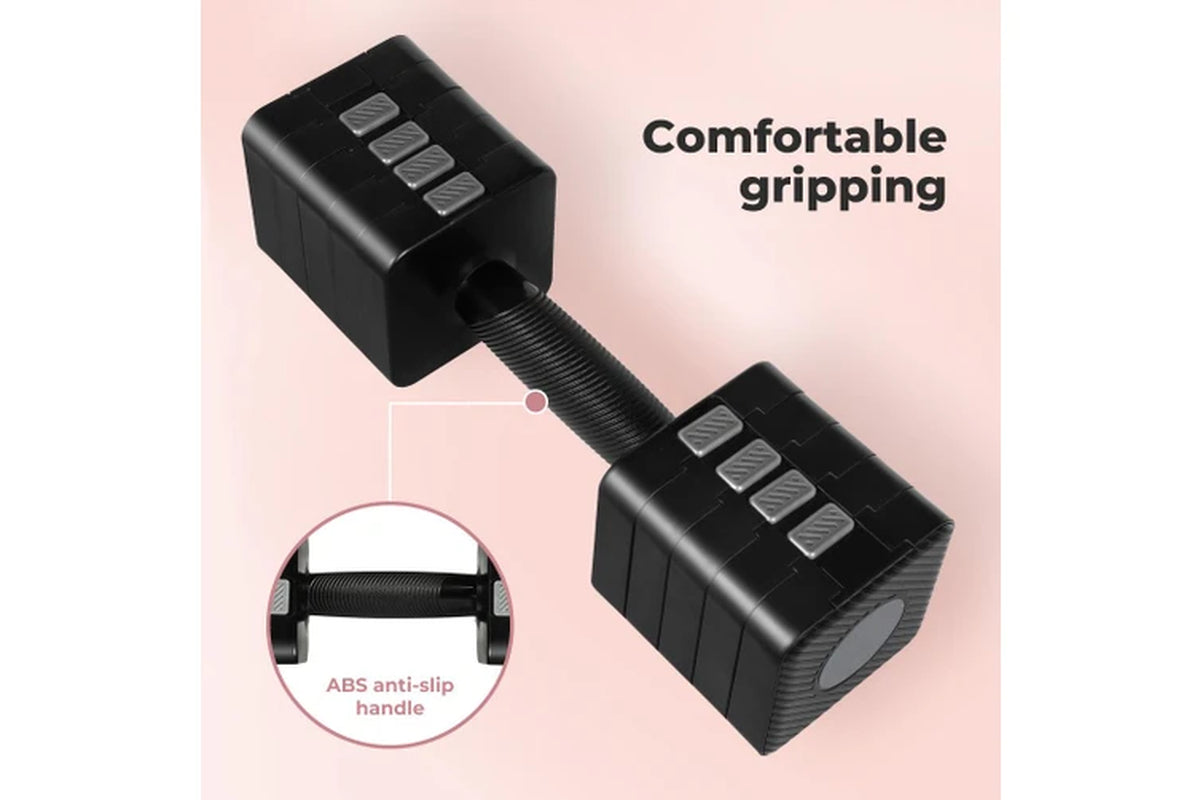 a Pair 2.8KG-10KG Adjustable Dumbbells Set Black