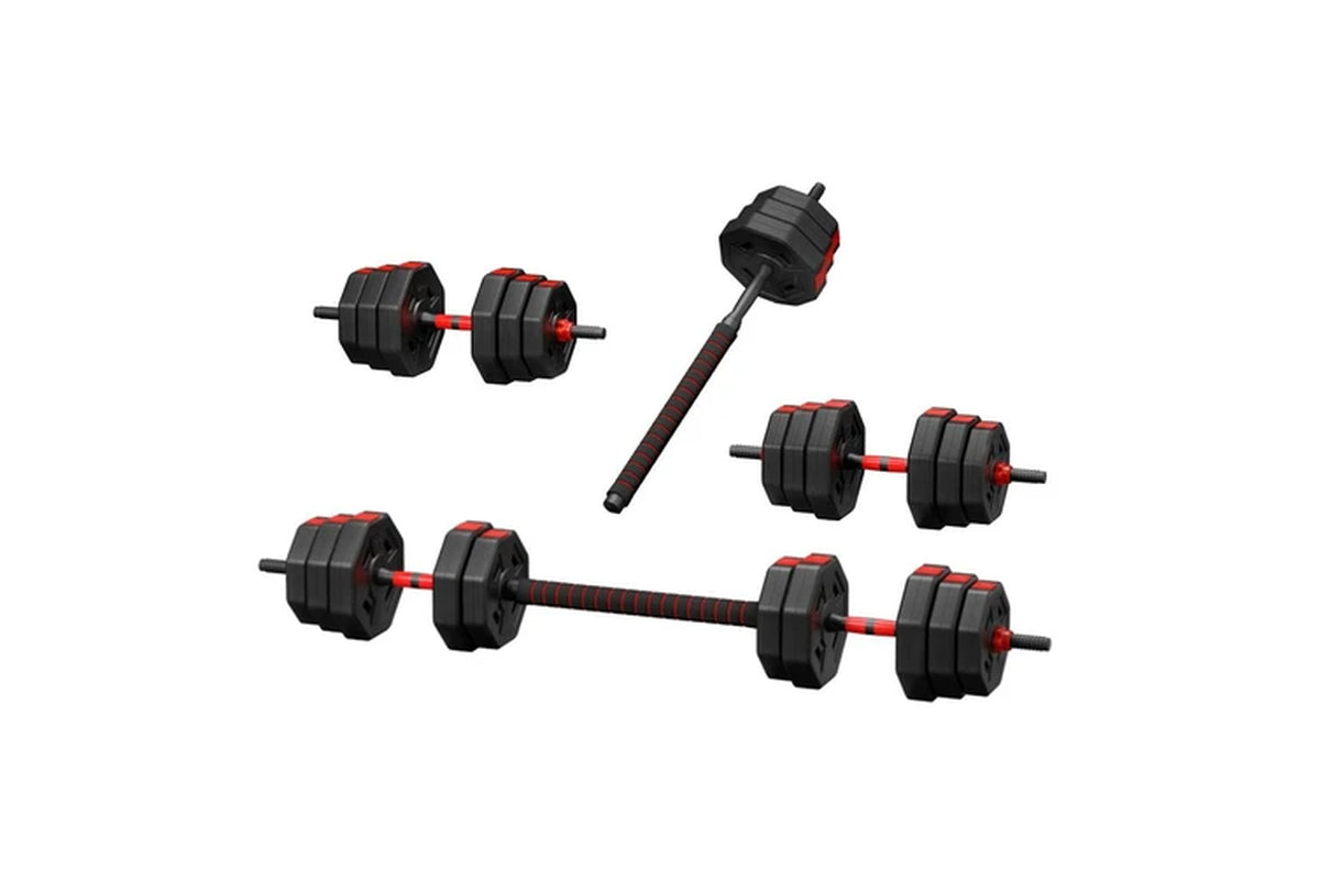 40Kg Adjustable Dumbbell Barbell Set Weight Plates Home Workout