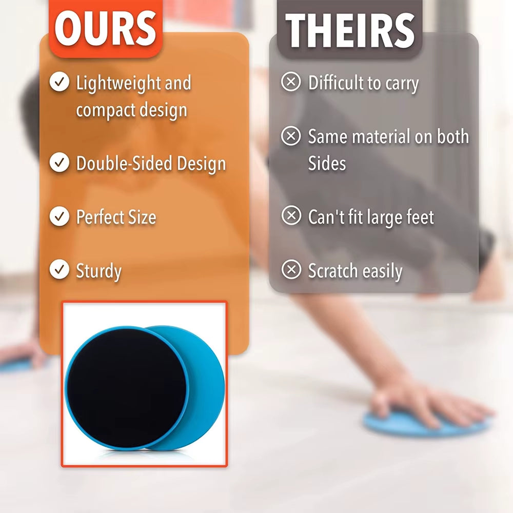 Exercise Core Sliders, Dual Sided Exercise Gliding Discs Use on Carpet or Hardwood Floors,Light,Portable,Abdominal,Core Workouts
