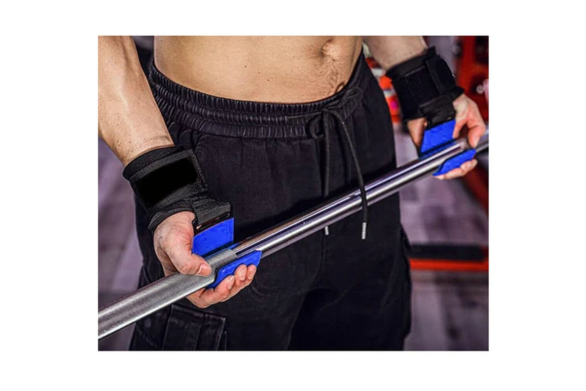 Gym Power Lifting Hooks with Wrist Support Adjustable Straps