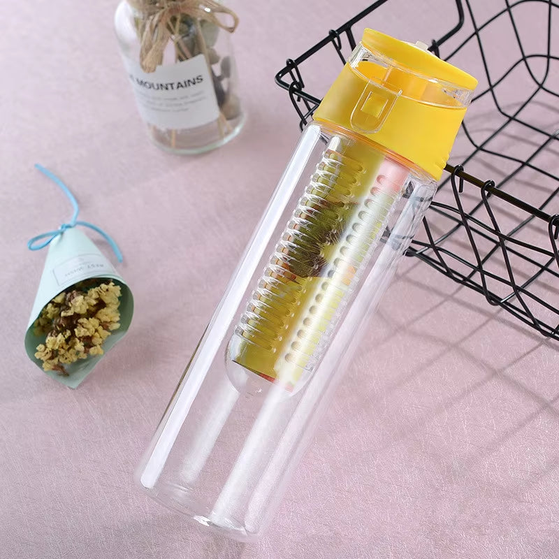 700ML Sports Lemon Juice Bottle Portable Fruit Infusing Infuser Water Bottle Camping Travel Bottles