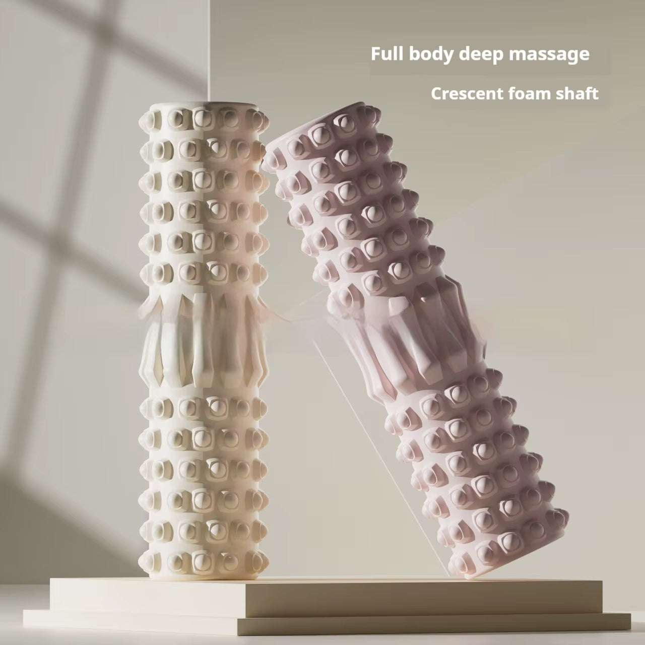 30Cm Hollow Foam Roller Dual-Sided Textured Surface Deep Tissue Massage Equipment for Pilates Home Gym