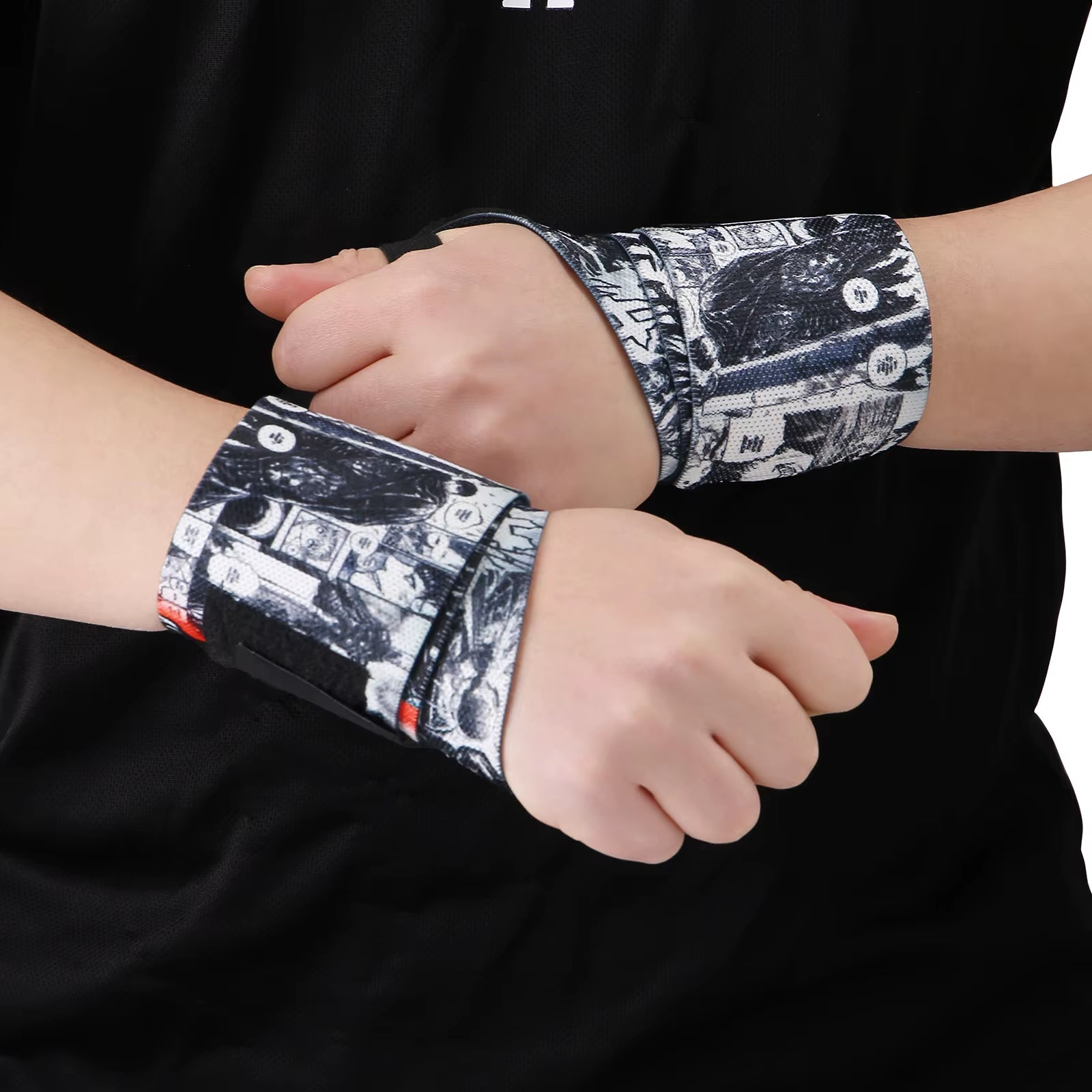 Fitness Weightlifting Wristband Anime Wrist Wraps Wrist Brace for Wrist Support Protective Gear Gym Deadlift Workout