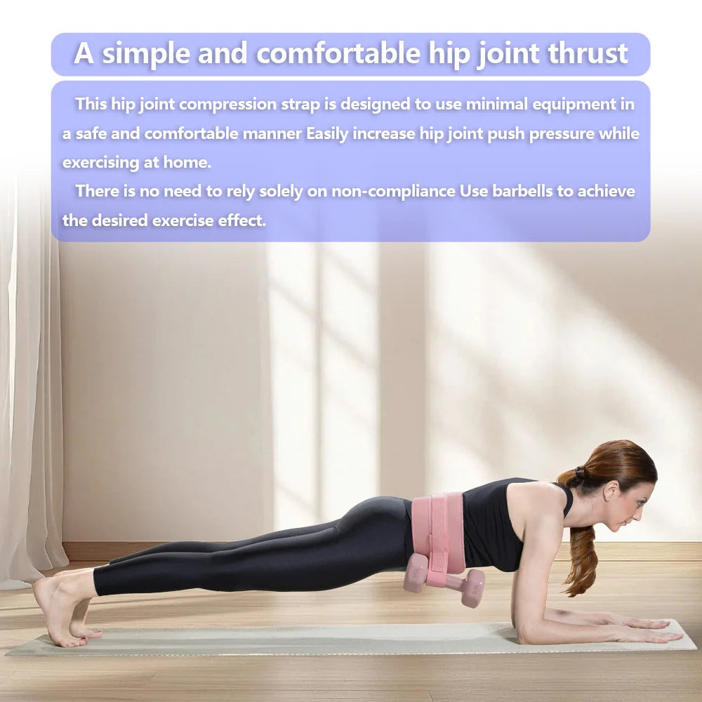 Exercise Hip Thrust Belt -Dumbbell Hip Thrust Belt, Thicken & Widen, Comfortable for Dumbbells, Kettlebells,Gym or Home Workouts