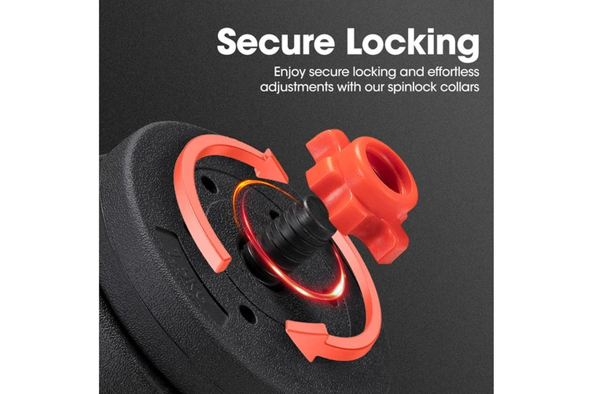 15KG Adjustable Dumbbell Barbell Set