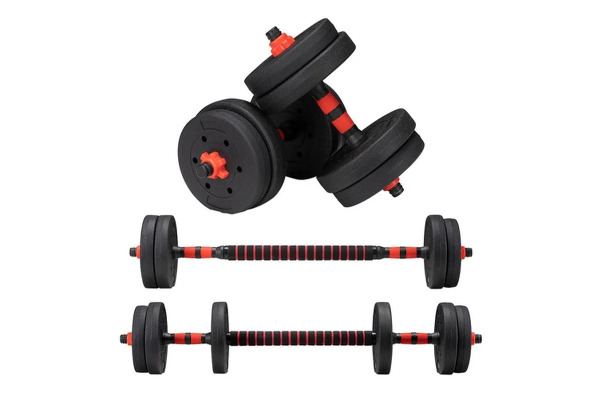 15KG Adjustable Dumbbell Barbell Set