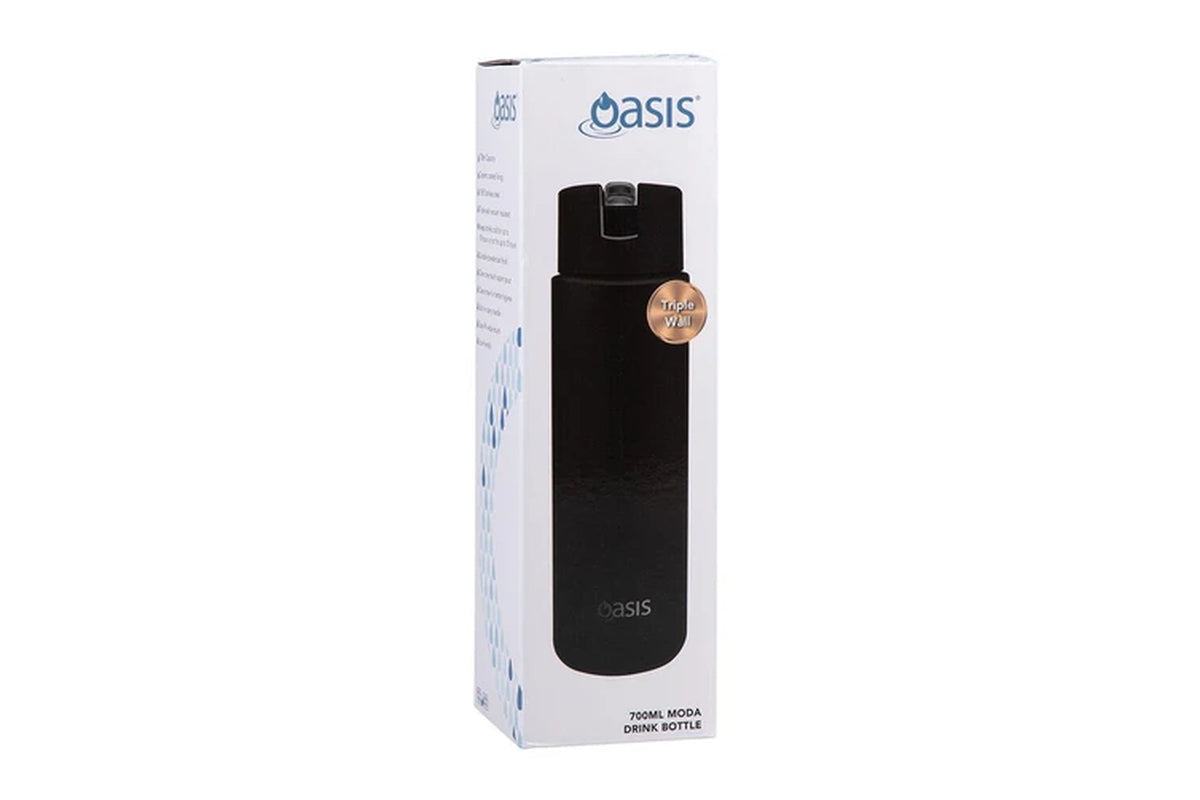 Ceramic Lined Stainless Steel Insulated Moda Drink Bottle 700Ml Black