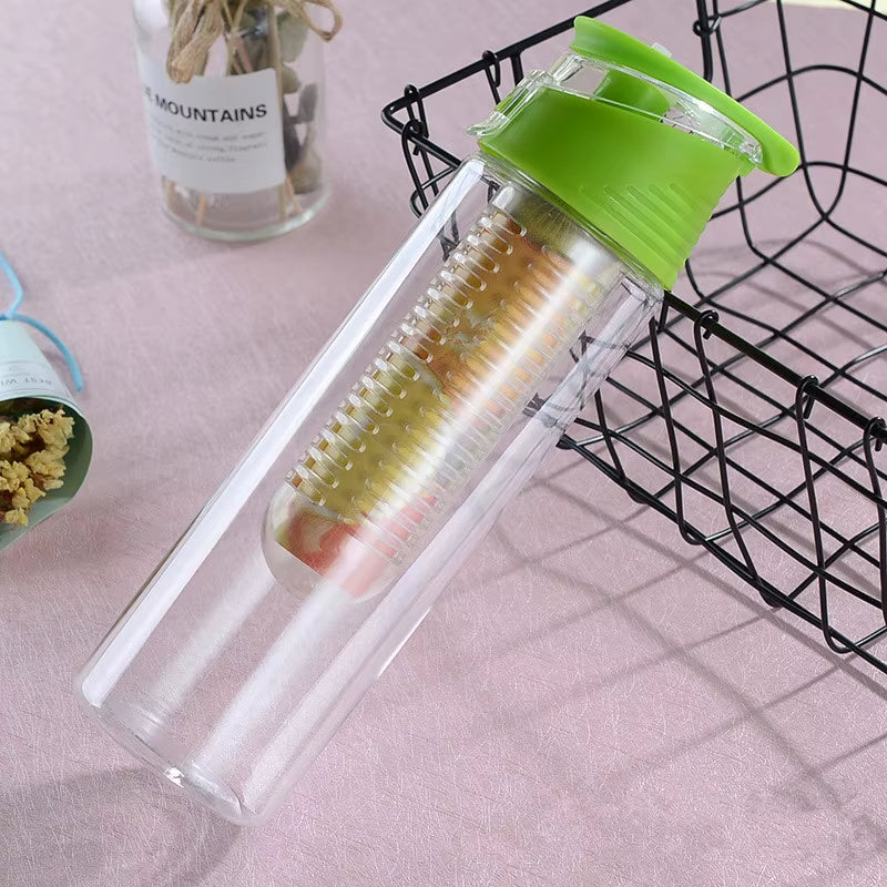 700ML Sports Lemon Juice Bottle Portable Fruit Infusing Infuser Water Bottle Camping Travel Bottles