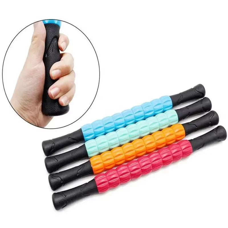 1Pcs 9-Wheel Massage Neck Leg Massager Stick Anti-Cellulite Stick Body Foot Leg Slimming Massage Muscle Roller Massage Stick