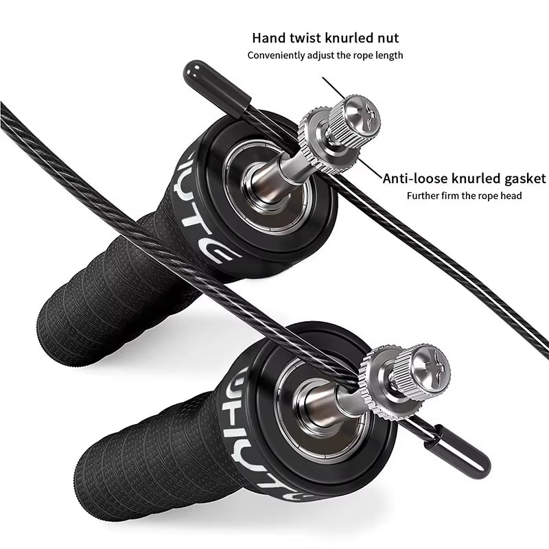 2.5/3.4Mm Crossfit Jump Rope Speed Jumping Rope Removable Weighted Anti-Loosening Design PVC Wire Jump Rope
