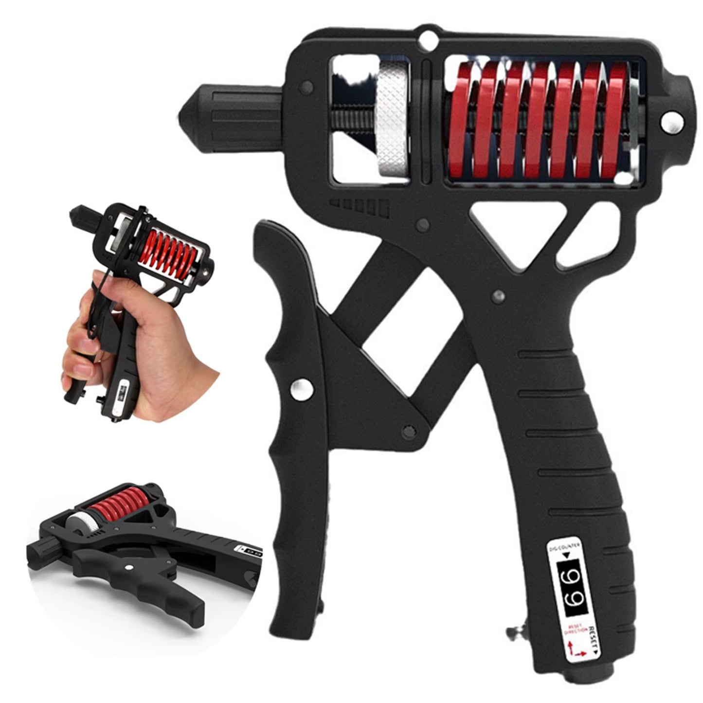 5-165Kg Adjustable Hand Gripper Gym Wrist Expander Hand Strengthener Convenient Dynamometer Hand Grip Finger Forearm Trainer