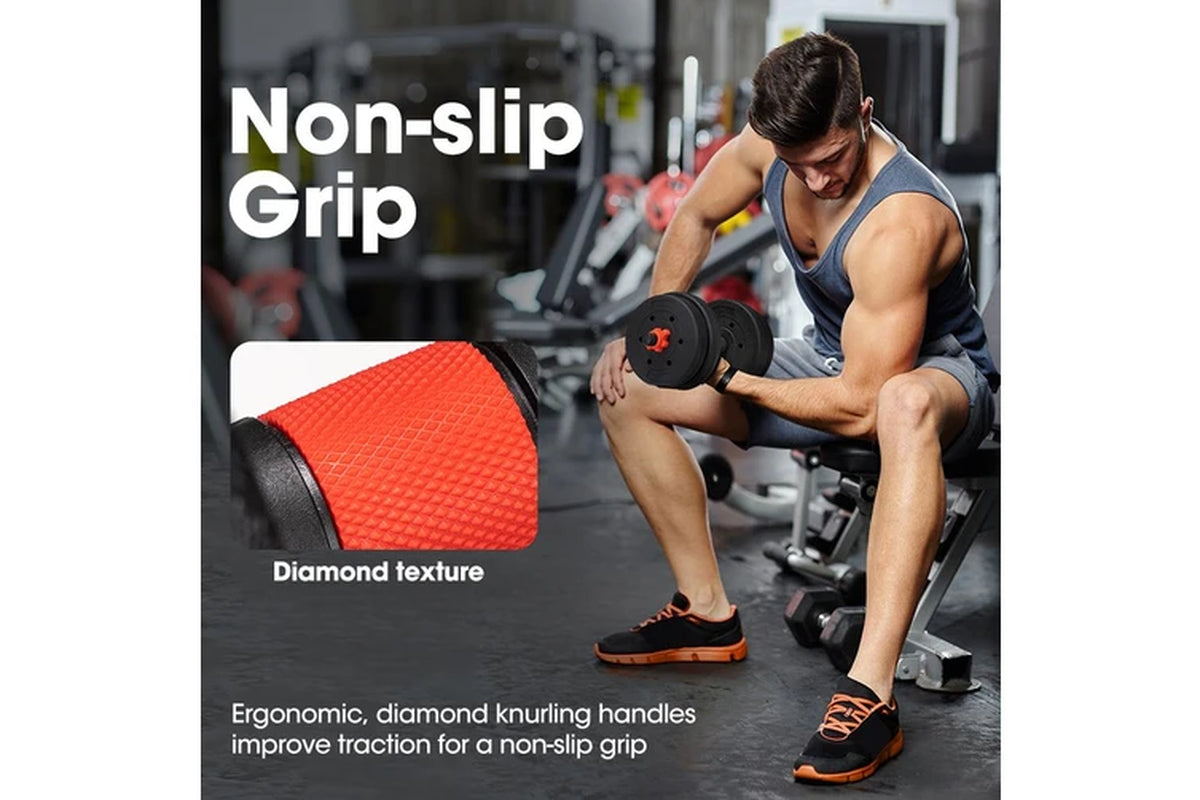 15KG Adjustable Dumbbell Barbell Set