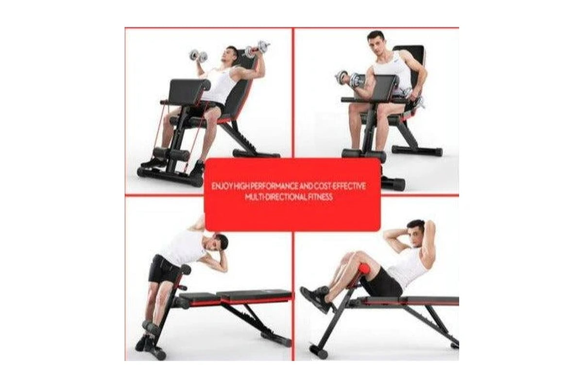Adjustable Weight Abdominal Bench Sit-Up Back Support Fitness Flat Gym Exercise