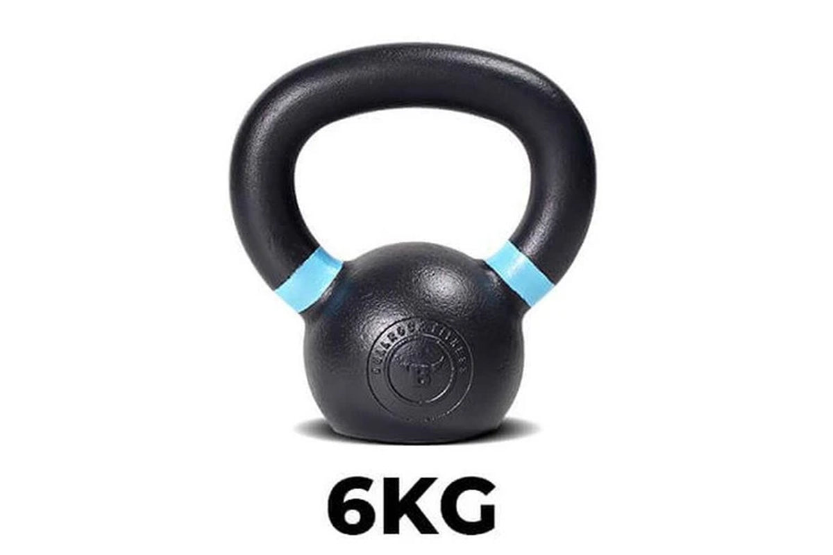 Bodyworx Premium Cast Iron Kettlebell Weightlift Home Gym Workout Exercise 6Kg