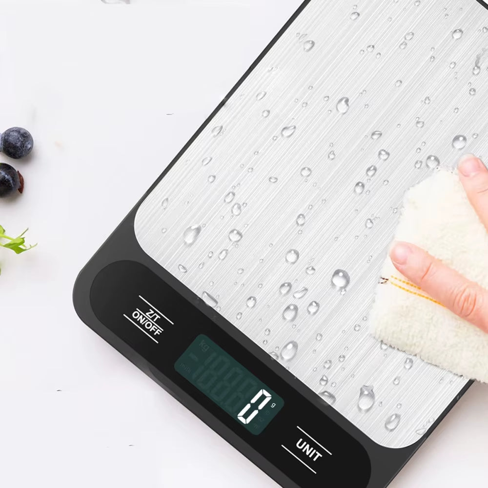 Digital Food Scale 10Kg 1G Kitchen Scale Electronic 5Kg 1G Baking Gram Weight Scales Grams Ounces Stainless Steel