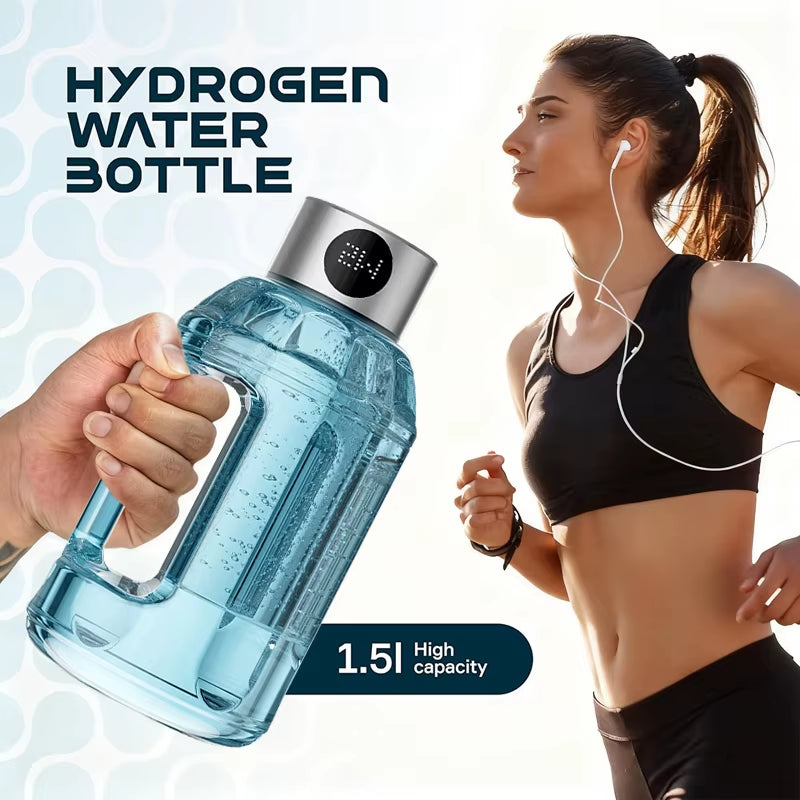 Best Hydrogen Water Generators Ionizer 1.5L Alkaline Hydrogen Water Bottle Stainless Steel Usb-Powered Portable Outdoor Use