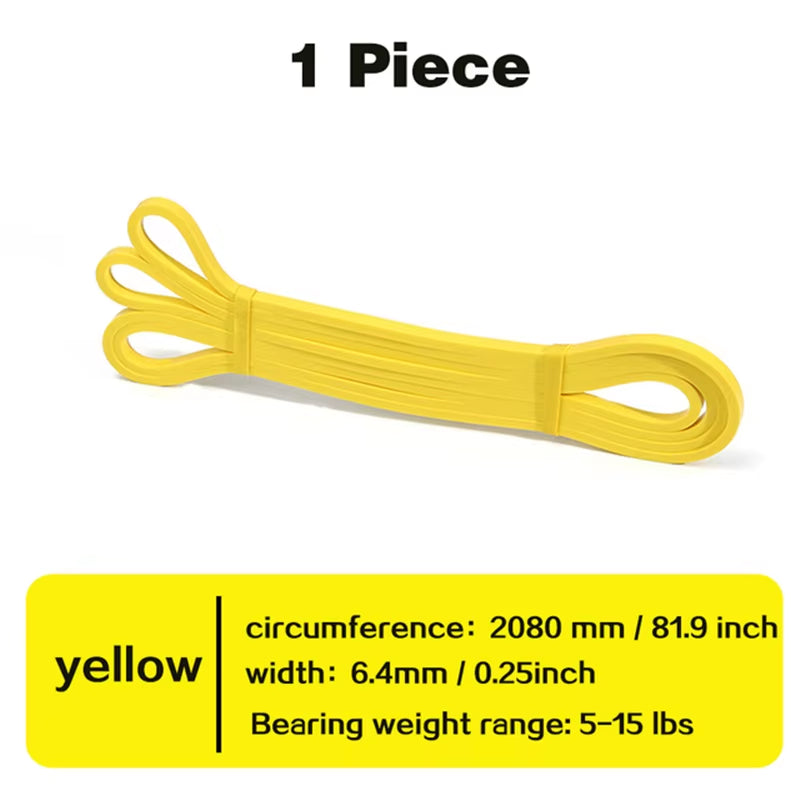 208Cm Natural Rubber Resistance Bands Sets Elastic Yoga/Fitness Band Strength Pilates Fitness Equipment Training Expander Unisex