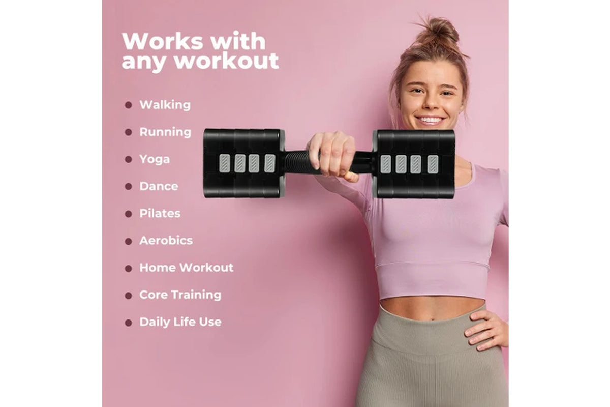 a Pair 2.8KG-10KG Adjustable Dumbbells Set Black