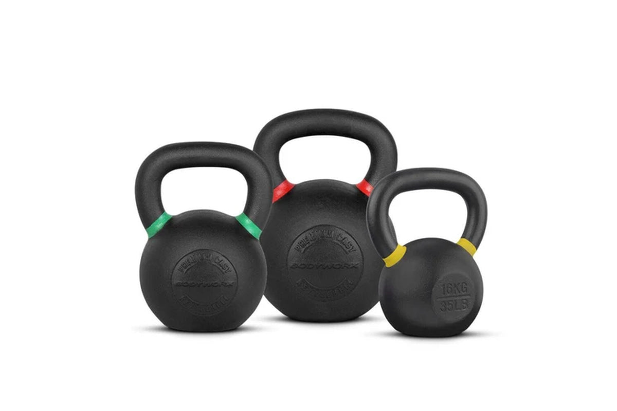 Bodyworx Premium Cast Iron Kettlebell Weightlift Home Gym Workout Exercise 6Kg