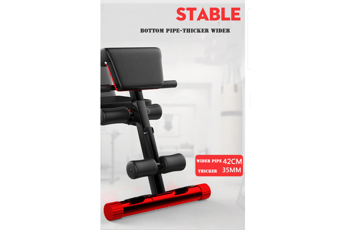 Adjustable Weight Abdominal Bench Sit-Up Back Support Fitness Flat Gym Exercise