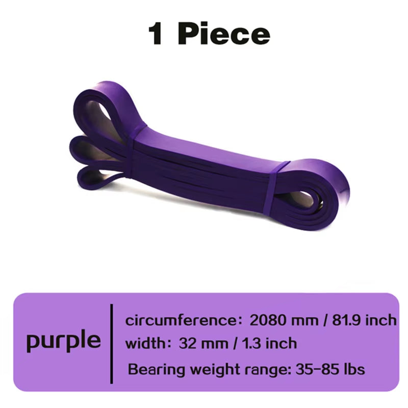 208Cm Natural Rubber Resistance Bands Sets Elastic Yoga/Fitness Band Strength Pilates Fitness Equipment Training Expander Unisex