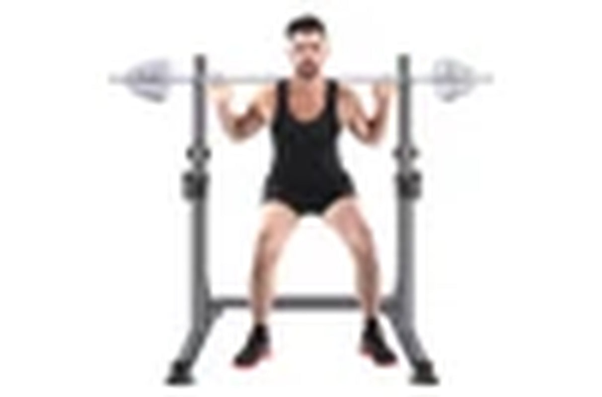 Home Gym Squat Rack Adjustable Barbell Rack Bench Press Weight Lifting