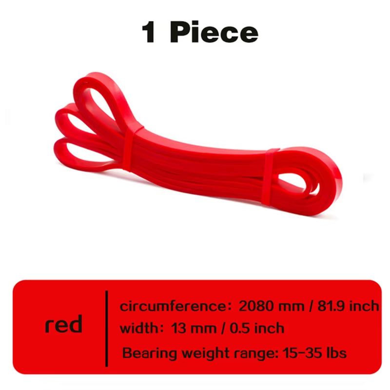 208Cm Natural Rubber Resistance Bands Sets Elastic Yoga/Fitness Band Strength Pilates Fitness Equipment Training Expander Unisex