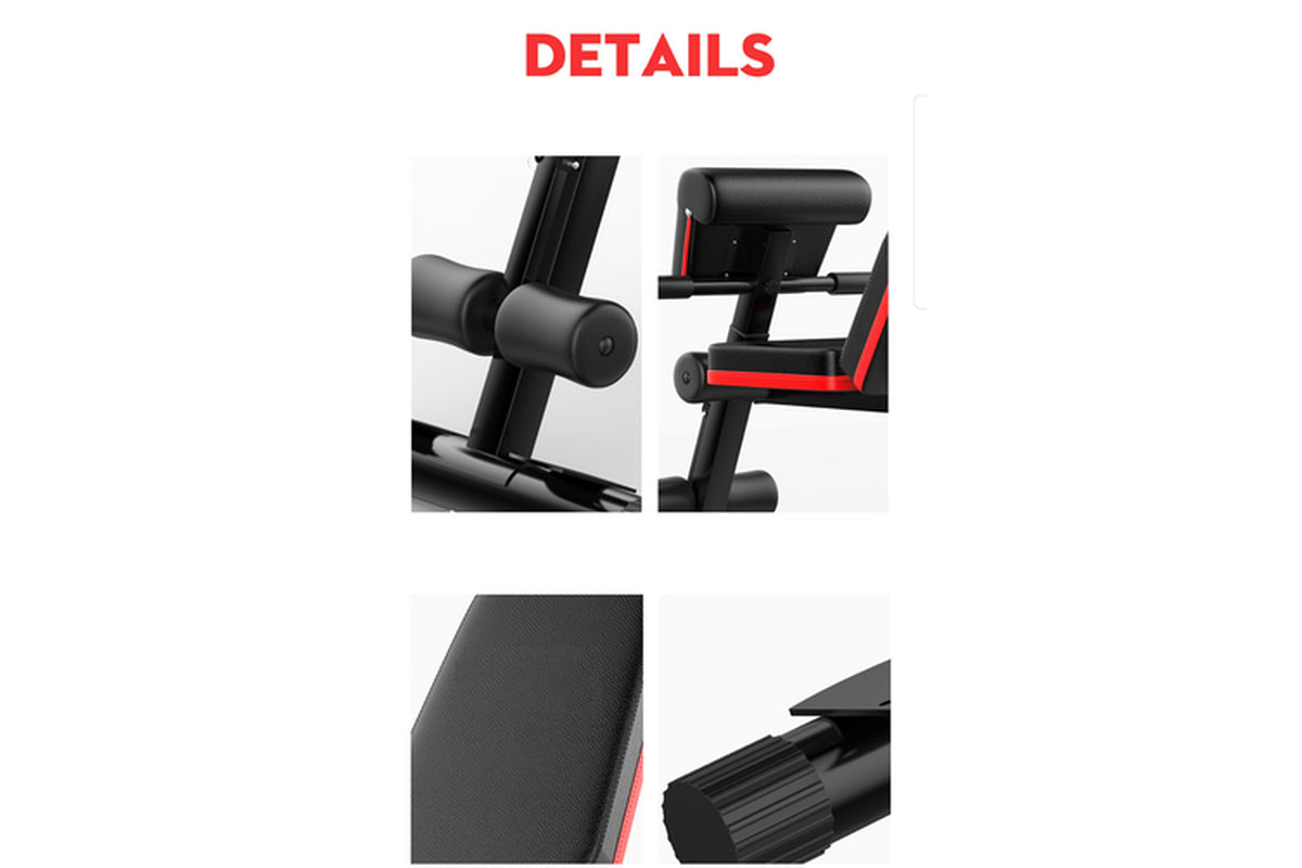 Adjustable Weight Abdominal Bench Sit-Up Back Support Fitness Flat Gym Exercise