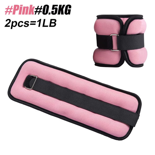 1Pair Adjustable Ankle Weights(0.5Kg/1Kg Each) - Leg & Wrist Weight Straps for Women Men,Weighted Ankle Weights Set for Workout