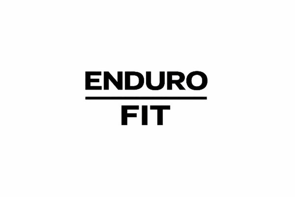 Black 'ENDURO FIT' text on a white background