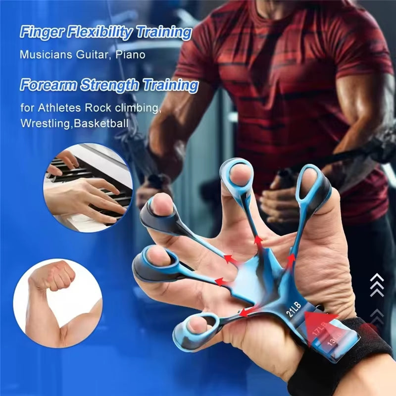 Five Finger Grip Strength Trainer Finger Stretching Trainer Boxing Grip Strength Trainer Practical Hand Enhancement Strength